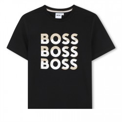 детска,тениска,детски,облекла,boss,multi,logo,t,shirt,infants,black