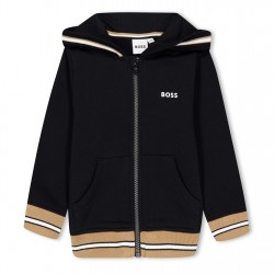 детски,суичър,детски,облекла,boss,boss,logo,zipped,hoodie,infants,black,09b