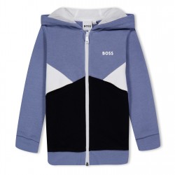 детски,суичър,детски,облекла,boss,colourblock,zip,hoodie,infants,med,grey,049