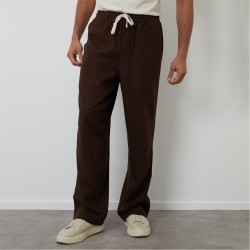 панталони,мъжки,панталони,тип,чино,мъжки,долнища,размер+,threadbare,linen,blend,loose,fit,trousers,chocolate