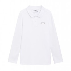 дрехи,за,училище,детски,блузи,с,яка,slazenger,l,s,plain,polo,jn53,white