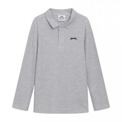 дрехи,за,училище,детски,блузи,с,яка,slazenger,l,s,plain,polo,jn53,grey,marl