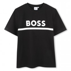 детска,тениска,детски,тениски,boss,large,logo,t,shirt,infants,black,09b