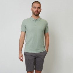 threadbare,cotton,pique,short,sleeve,polo,shirt,pale,green