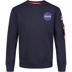 блуза,мъжки,ежедневни,облекла,мъжки,горнища,с,качулка,alpha,industries,space,shuttle,sweater,blue