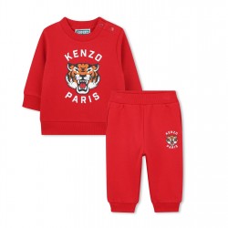 детски,3/4,панталони,kenzo,unisex,kids,tiger,track,clothing,set,red,968