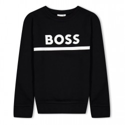 детска,блуза,детски,блузи,boss,logo,sweatshirt,infants,black,09b