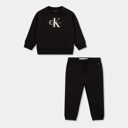 детски,3/4,панталони,calvin,klein,jeans,unisex,kids',monogram,set,ck,black,beh