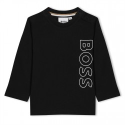 детска,тениска,детски,облекла,boss,long,sleeve,logo,t,shirt,infants,black,09b
