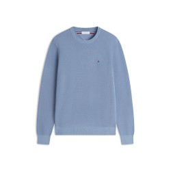 пуловер,мъжки,пуловери,tommy,hilfiger,men,s,ribbed,crew,neck,jumper,brisk,blue