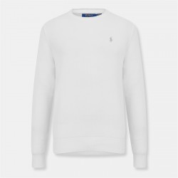 Пуловер POLO RALPH LAUREN Textured Pony Jumper - Deckwash White пуловер,мъжки,пуловери,polo,ralph,lauren,textured,pony,jumper,deckwash,white