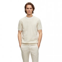 тениска,мъжки,пуловери,boss,grosso,knitted,t,shirt,open,white