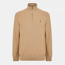 пуловер,мъжки,пуловери,polo,ralph,lauren,polo,ralph,lauren,quarter,zip,jumper,camel,heather