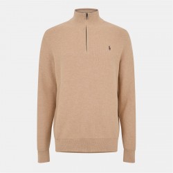 пуловер,мъжки,пуловери,polo,ralph,lauren,polo,ralph,lauren,quarter,zip,jumper,camel,melange