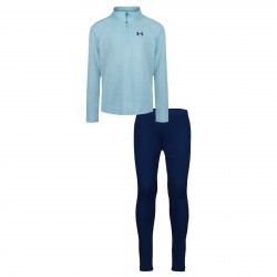 Анцуг Under Armour Kids Quarter-Zip Poly Tracksuit - Light Blue/Navy анцуг,лека,атлетика,under,armour,kids,quarter,zip,poly,tracksuit,light,blue,navy