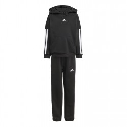 детски,анцуг,детски,облекла,adidas,3,stripes,essentials,fleece,tracksuit,infants,black,white
