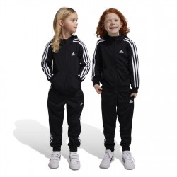 Анцуг adidas 3 Stripe Poly Tracksuit - Black/White анцуг,отново,на,училище,adidas,3,stripe,poly,tracksuit,black,white