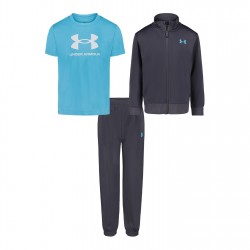Комплект Under Armour 3Pc Brawler Set In54 - Grey/Blue комплект,дрехи,за,училище,разпродажба,under,armour,ученическо,облекло,детски,3/4,панталони,детски,екипи,under,armour,3pc,brawler,set,in54,grey,blue