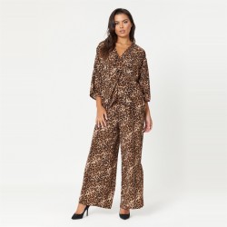 дамски,къси,панталони,дамски,облекла,размер,be,you,crinkle,top,and,trouser,co,ord,set,brown
