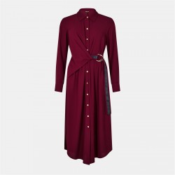 рокля,дамски,поли,и,рокли,biba,tie,shirt,dress,burgundy
