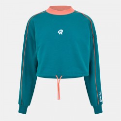 Блуза RED RUN Red Run Cropped Sweater - Earth Green блуза,дамски,горнища,с,качулка,дамски,ежедневни,облекла,red,run,red,run,cropped,sweater,earth,green