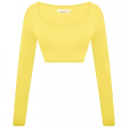 къса,блуза,дамски,топове,honeyz,crop,top,ld99,yellow