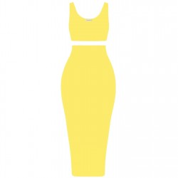 honeyz,bandage,co,ord,womens,yellow