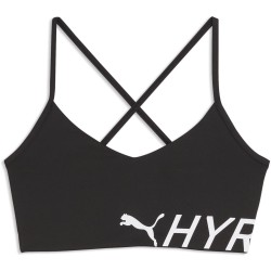 Puma Womens Hyrox Non-Wired Medium Impact Sports Bra - Black бельо,за,училище,дамско,бельо,дамски,горнища,за,тренировка,дамско,фитнес,облекло,футбол,puma,women,s,hyrox,non,wired,medium,impact,sports,bra,black