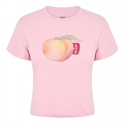 дамски,топове,levis,levis,ss,boxy,western,criss,cross,pnk,peach,print