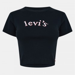 дамски,топове,levis,levis,ss,boxy,western,criss,cross,black,serif