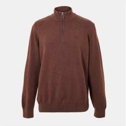 пуловер,мъжки,пуловери,barbour,mens,half,zip,jumper,umber,br38