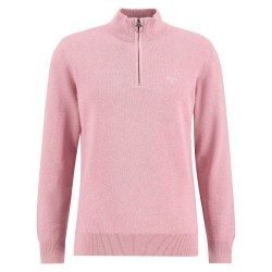 Barbour Mens Half-Zip Jumper - Pink PI51 barbour,mens,half,zip,jumper,pink,pi51
