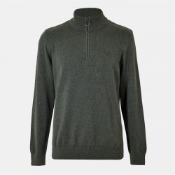 пуловер,мъжки,пуловери,barbour,mens,half,zip,jumper,olive,marl,ol91