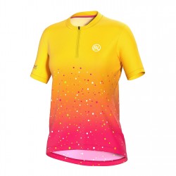 Фланелка Bicycle Line SS Zip Jersey Ma Ld99 - Fuchsia/Orange фланелка,дамски,топове,облекло,за,колоездене,bicycle,line,ss,zip,jersey,ma,ld99,fuchsia,orange