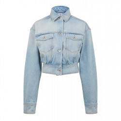 Бебешко яке OFF WHITE Women's Baby Baggy Oversized Denim Jacket - Light Blue бебешко,яке,дамски,якета,и,палта,off,white,women's,baby,baggy,oversized,denim,jacket,light,blue