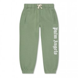 детски,анцуг,детски,облекла,palm,angels,logo,jogging,bottoms,infants,light,green