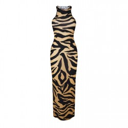 рокля,дамски,ризи,off,white,zebra,print,maxi,dress,beige