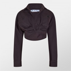 къса,блуза,дамски,ризи,off,white,twist,front,crop,top,dark,grey