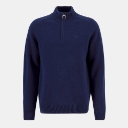пуловер,мъжки,пуловери,мъжки,тениски,barbour,grangetown,half,zip,jumper,navy,ny91
