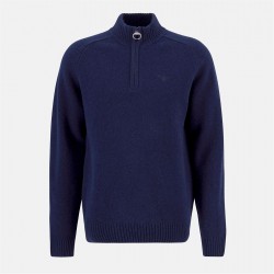 пуловер,мъжки,пуловери,мъжки,тениски,barbour,grangetown,half,zip,jumper,navy,ny91