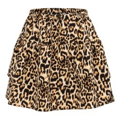 SoulCal Womens Soul Linen Tiered Skirt - Leopard Print soulcal,women,s,soul,linen,tiered,skirt,leopard,print