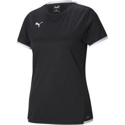 Дамска фланелка Puma Teamliga Jersey W Referee Shirt Womens - Black White дамска,фланелка,дамски,горнища,размер+,puma,teamliga,jersey,w,referee,shirt,womens,black,white