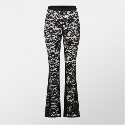 дамски,панталони,missy,empire,lace,flared,trousers,womens,black