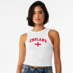 Дамски потник AWD Womens Printed England World Cup Fan Tank Top - White дамски,потник,национални,отбори,футболни,горнища,awd,womens,printed,england,world,cup,fan,tank,top,white
