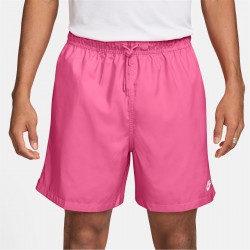 анцуг,разпродажба,nike,мъжки,къси,панталони,мъжки,долнища,размер+,nike,men's,club,flow,woven,tracksuit,shorts,pinksicle,white