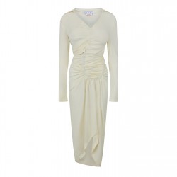 рокля,дамски,поли,и,рокли,off,white,vi,crepe,draped,midi,dress,white