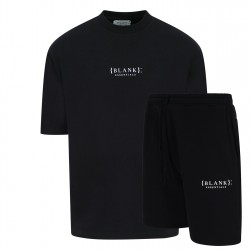 тениска,blank,essentials,blank,puff,print,t,shirt,short,set,black