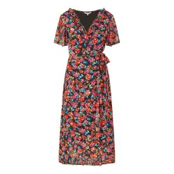 дамска,рокля,дамски,поли,и,рокли,yumi,women,s,black,floral,midi,wrap,dress,black