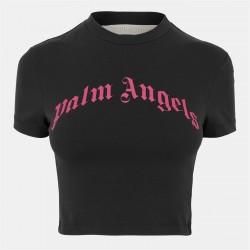 дамски,топове,palm,angels,women's,slim,fit,cropped,baby,tee,black