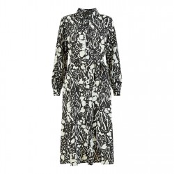 рокля,дамски,поли,и,рокли,mela,london,mela,london,black,animal,print,midi,shirt,dress,black